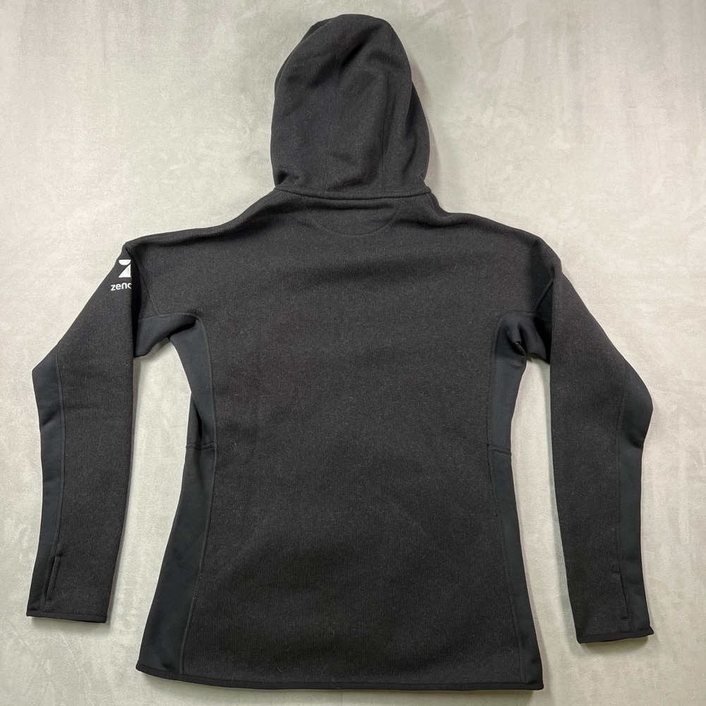 Patagonia Better Sweater Hoody Women L Black Full Zip Fleece Jacket Company Logo - Picture 2 of 9